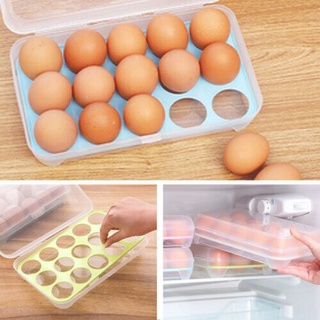 MnKC 15Grids Portable Storage Box For Fresh Egg Tray Container Double Layer