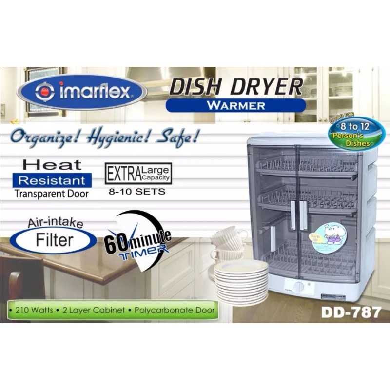 Imarflex 3 Layered Dish Sterilizer DD787 Shopee Philippines
