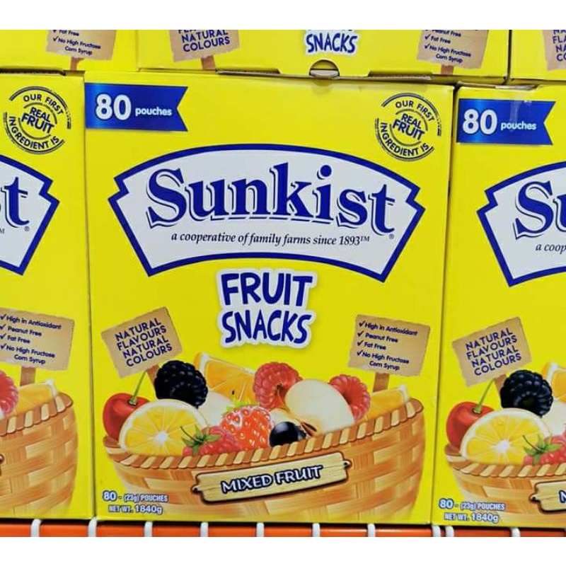 S&R Sunkist Fruit Snacks 80 pouches 80x23g Shopee Philippines