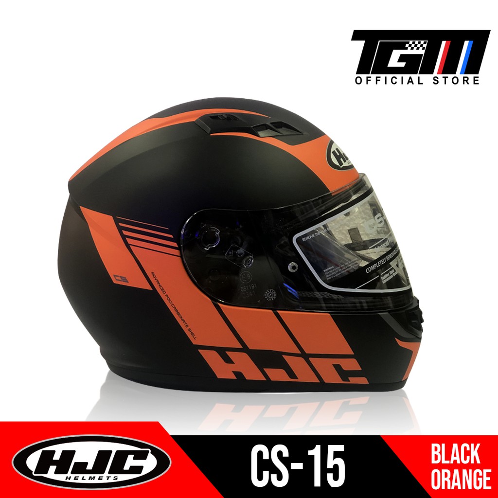 HJC HELMET CS15 BLACK ORANGE Shopee Philippines
