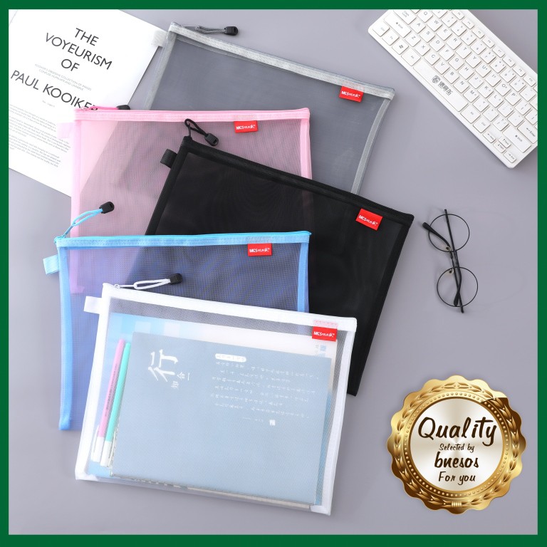bnesos Stationary School Supplies A4 Size Nylon File Bag Document Bag