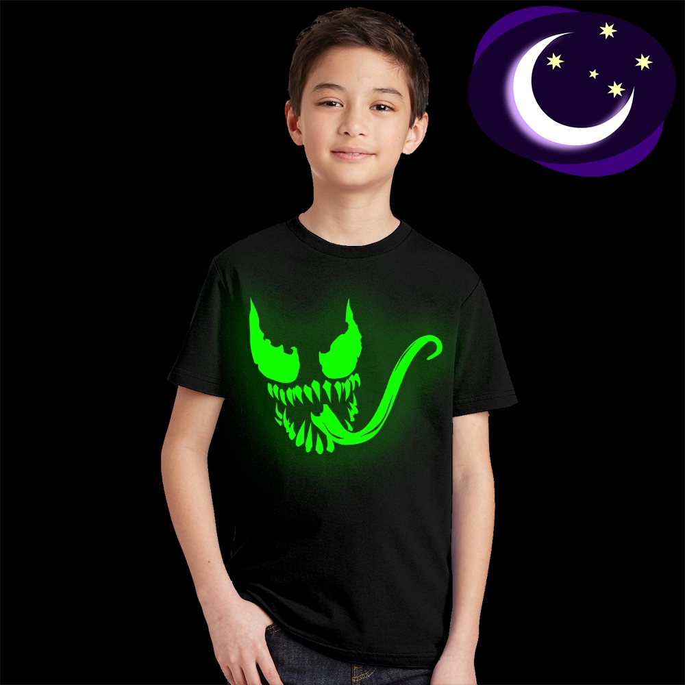 Luminous Spider-Man Venom Logo Boys T-Shirt Marvel Venom Tshirt Clothes |  Shopee Philippines
