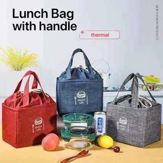 Water Proof Thermal Lunch bag With 1 Compartment Inside With Handle Plain/Printed