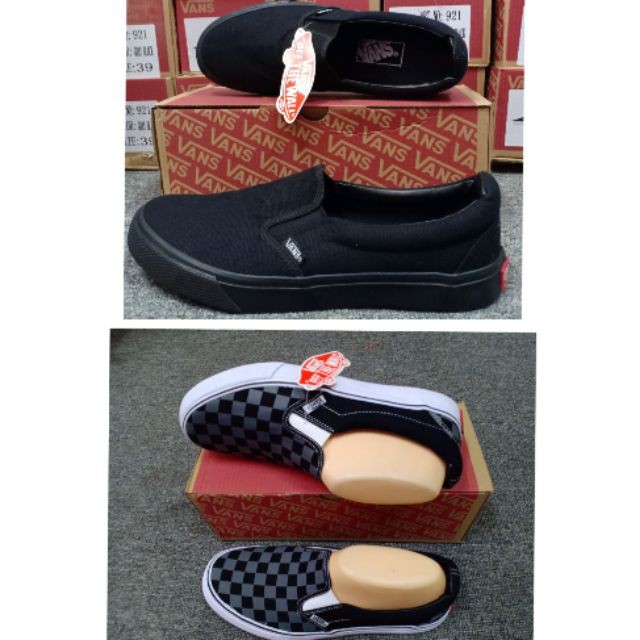 slip on shoes all black