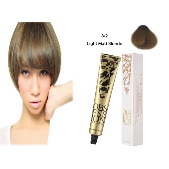 Obsession Hair Dye Color Set In Light Matt Blonde 8 2 Shopee