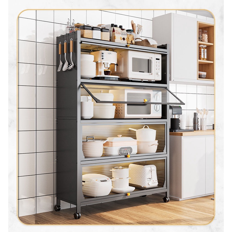 NETEL Bread Rack Coffee Station Microwave Rack Storage Rack 5 Tier