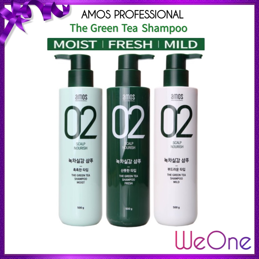 AMOS PROFESSIONAL The Green Tea Shampoo 500g Moist / Fresh / Mild