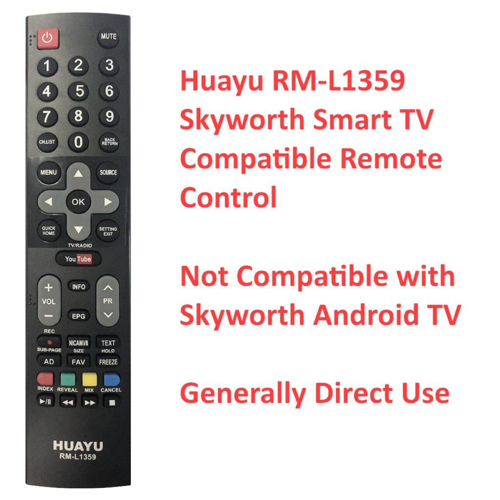 Huayu RML1359 Skyworth Smart TV Compatible Remote Control Shopee