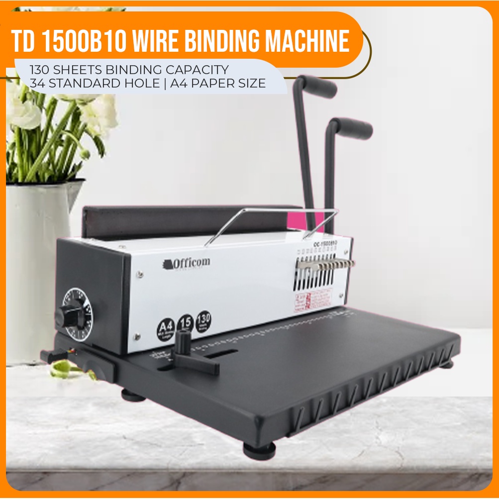 Wire binding Machine TD 1500B10 A4 Size Heavy Duty Shopee