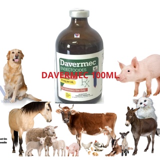 1 bot Davermec 100ml Dewormer for pigs goat cattle sheep for animals pampurga
