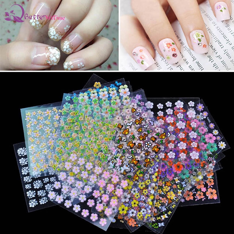 30 Sheets 3D Design Nail Art Sticker 