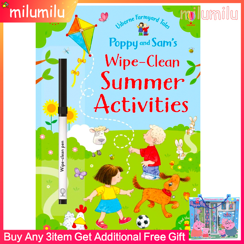 Usborne Poppy And Sam S Wipe Clean Summer Activities Picture Book For Kids Shopee Philippines