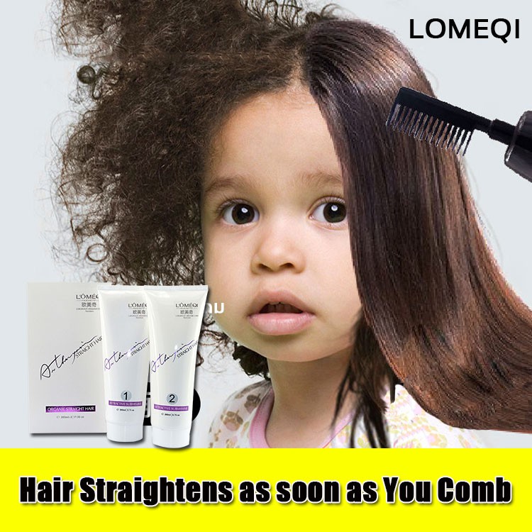 ◇Hair Straightens as soon as You Comb LOMEQI Hair Straightening Cream  260mlx2 hair Iron Straightener | Shopee Philippines