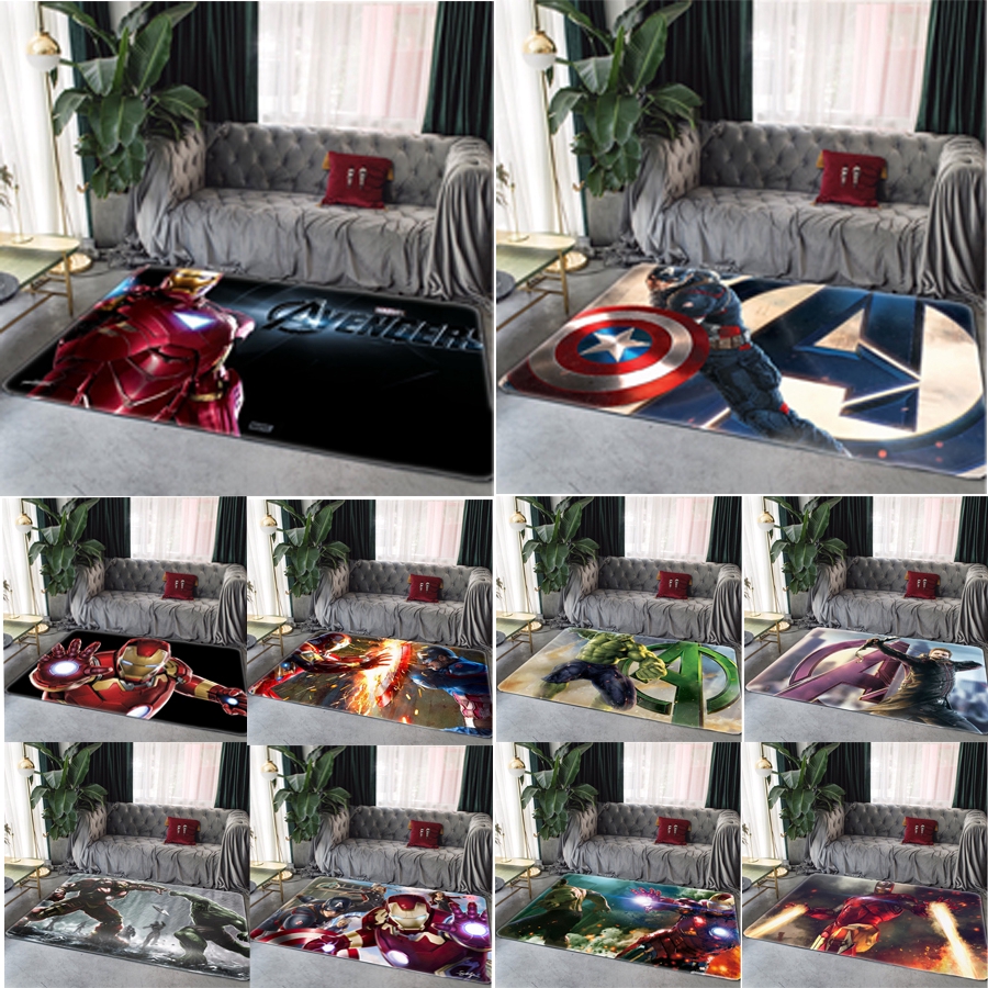 Marvel Captain Iron Man Carpet Living Room Bedroom Rugs Yoga Rugs Baby Play Mat Shopee Philippines