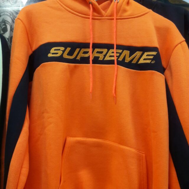 orange hoodie supreme