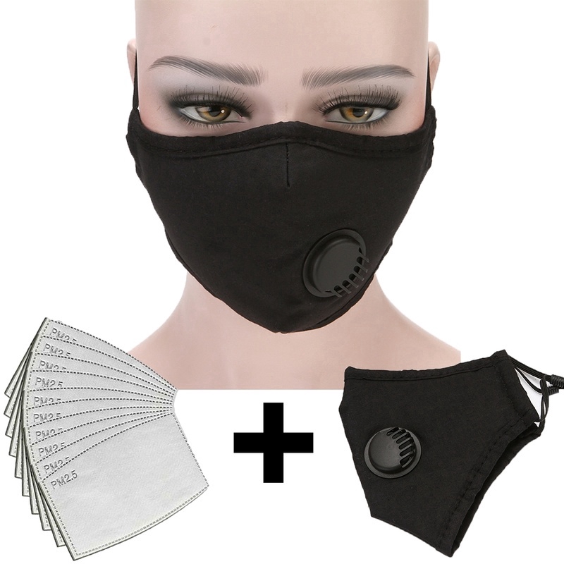 Antifog Mask + PM2.5 Mask Filter Korean Cotton Breathable Breathing