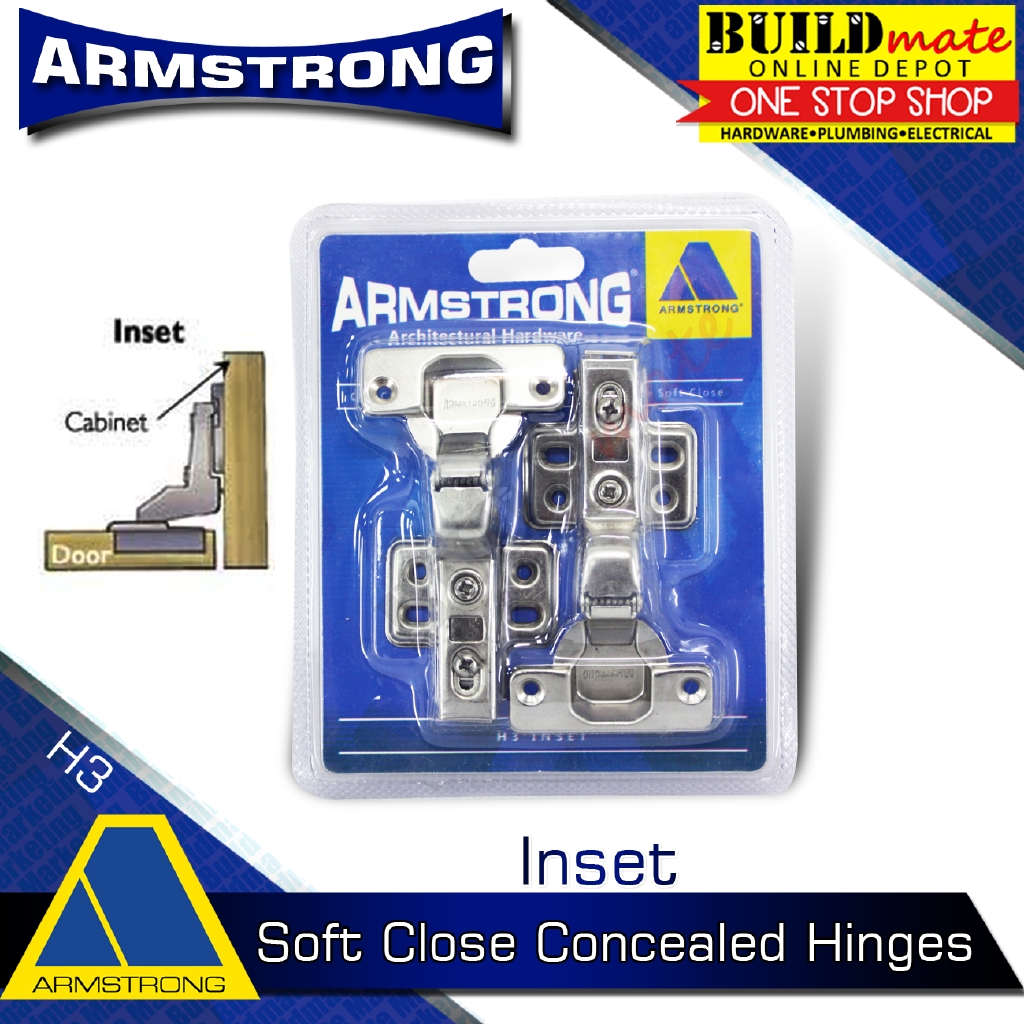 Armstrong Soft Close Hydraulic Cabinet Concealed Hinges 1pair