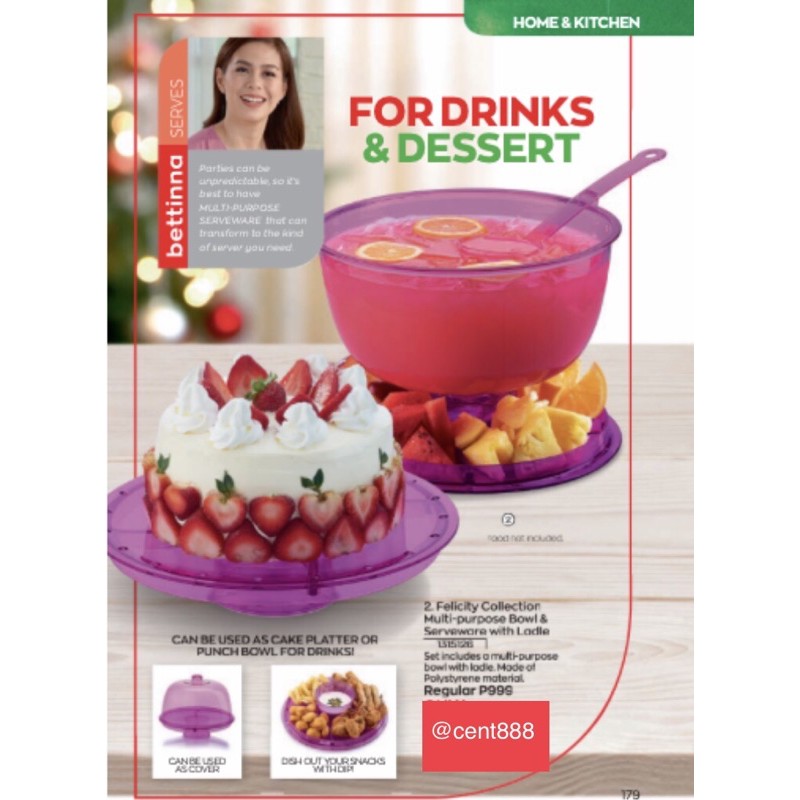 Avon Kitchen Magik Felicity Multi Purpose Bowl (Cake Stand, Punch Bowl