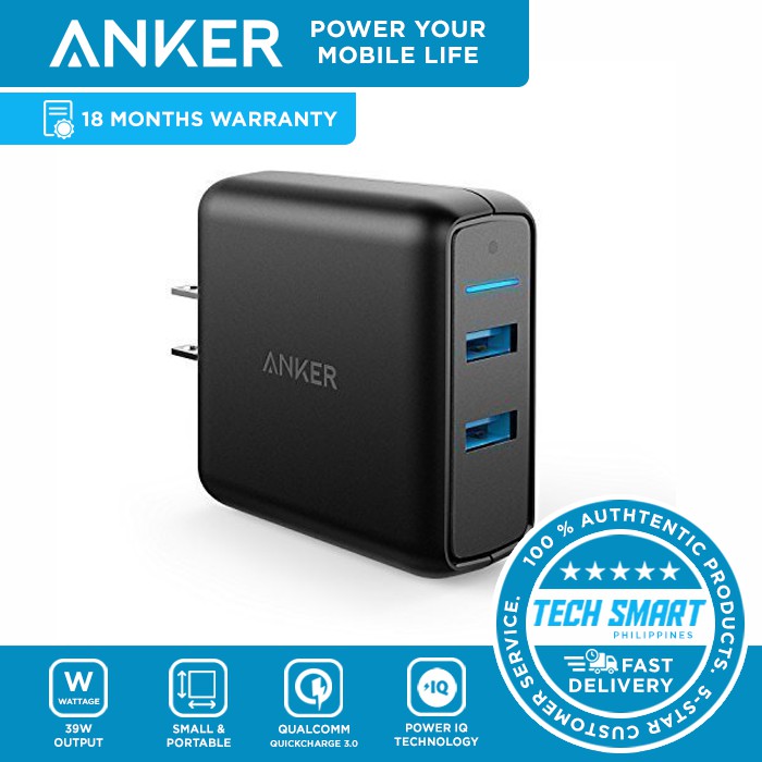 Anker PowerPort Speed 2 USB Wall Charger Quick Charge 3.0 | Shopee  Philippines