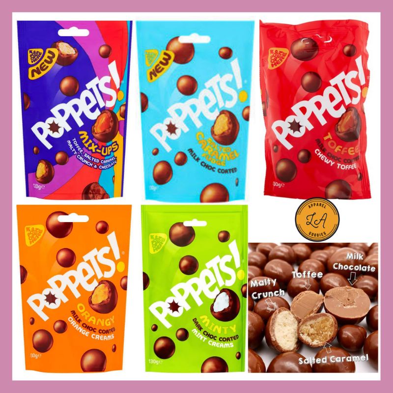 Poppets Toffee Salted Caramel UK Chocolate 130g Shopee Philippines