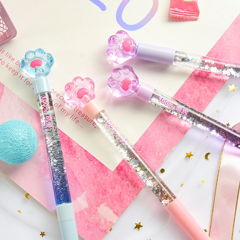 1pcs Creative fairy stick cat claw gel pen cartoon oil sandpaper pen