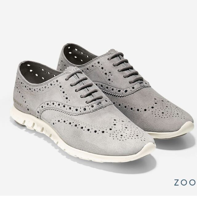 cole haan zerogrand wingtip oxford grey
