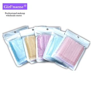 Crystal eyelash extension cleaning cotton swabs tattooed eyebrows quick cleaning removal cotton swabs