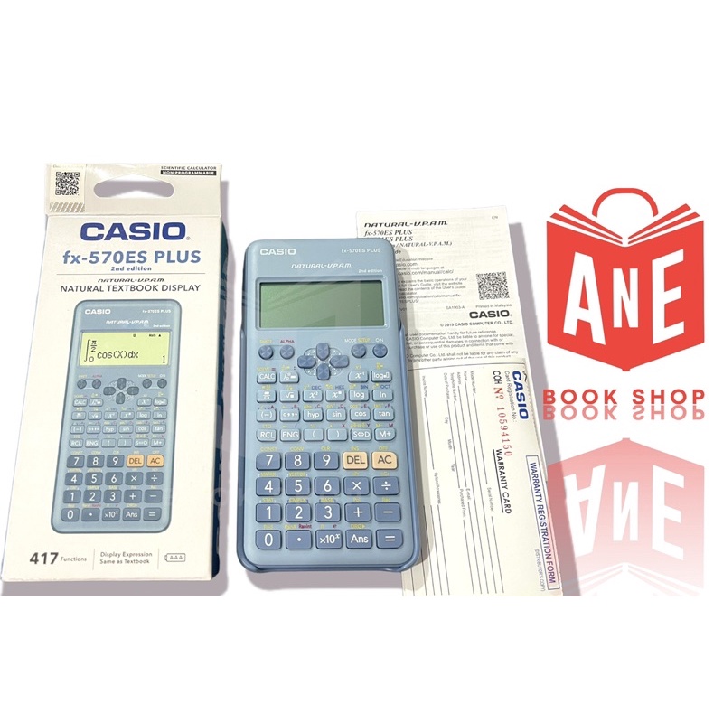 AUTHENTIC BLUE Casio fx570ES Plus 2nd Editon Scientific Calculator