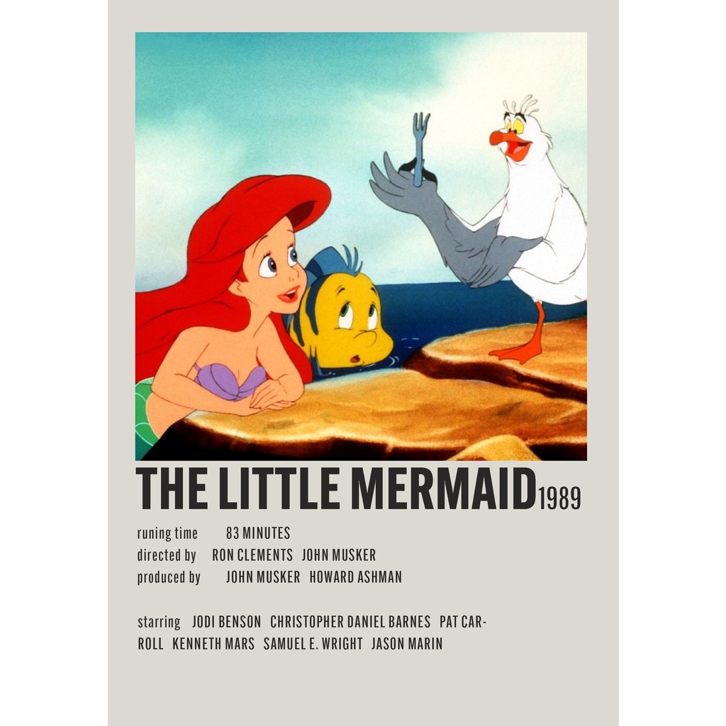 【READY STOCK】Poster THE LITTLE MERMAID Movies for home/bedroom/office/GIFT PRESENT/GOOD FOR FAMILY KID FRIENDS