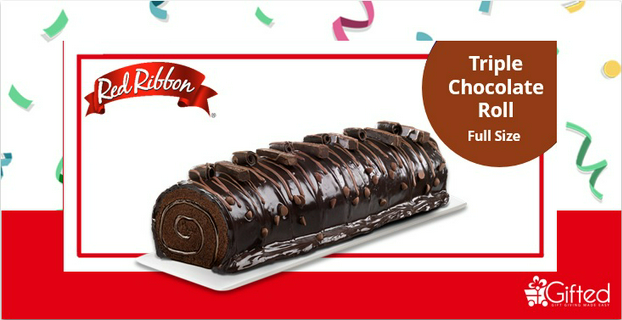 Red Ribbon Triple Chocolate Roll Full Gift Voucher (via Gifted.PH)