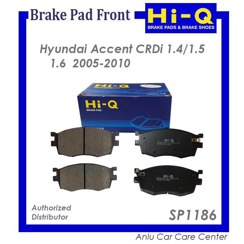 Hi-Q Brake Pads Front For Hyundai Accent 2005-2010 (SP1186) | Shopee ...