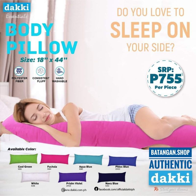 Full Size Body Pillow Dakki Blue 18x44 Shopee Philippines