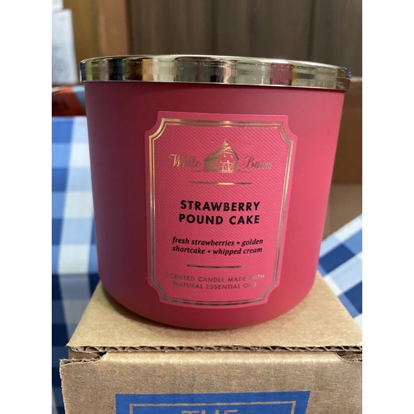 Bath & Body Works Strawberry Pound Cake 3wick candle Shopee Philippines