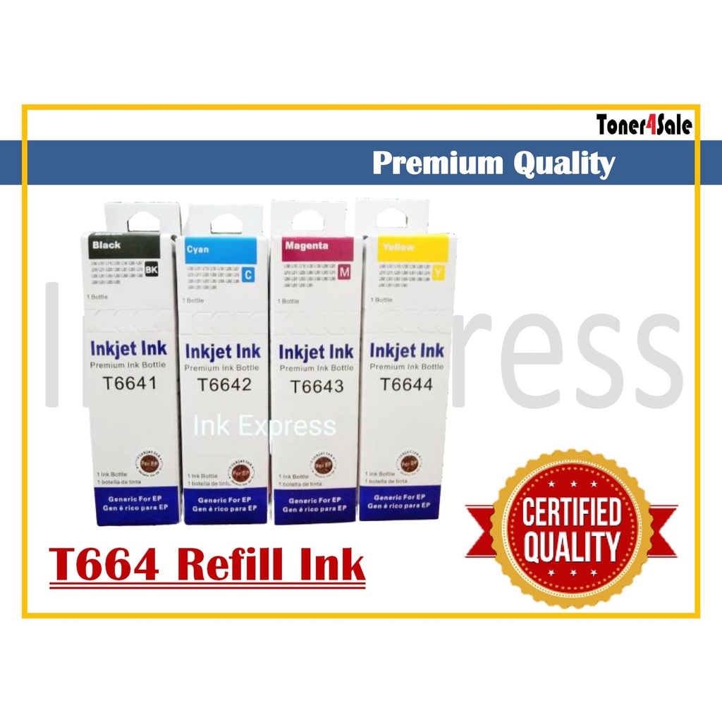 Refill Ink T 664 for Epson L120 L110 L210 L220 L300 L310 L360 L380 L565 ...