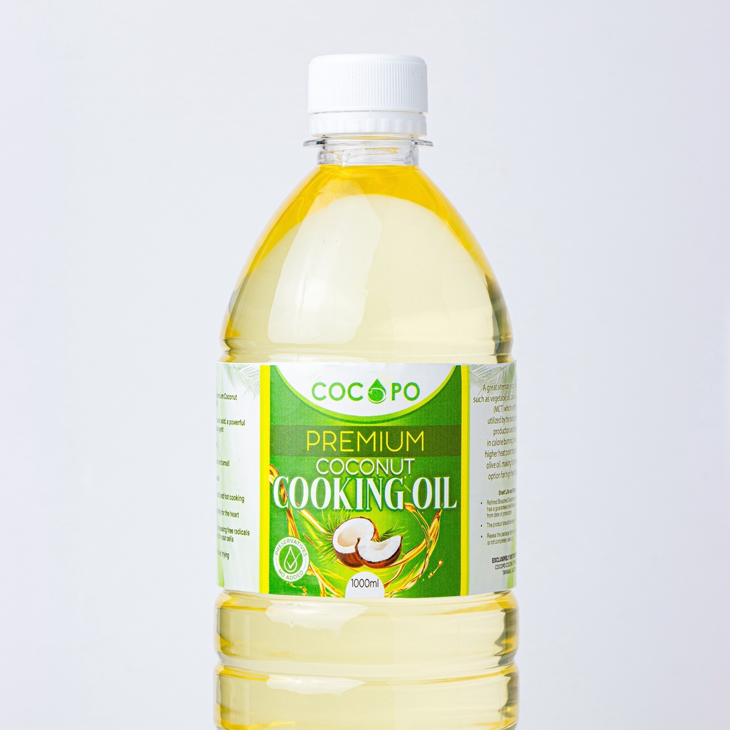 Cocopo Premium coconut Cooking oil (1 liter) no preservative added