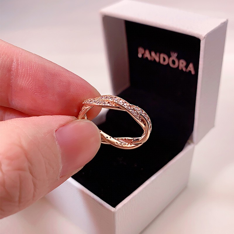 With Box Pandora Ring Promise Ring Woman Infinite Rose Gold Classic