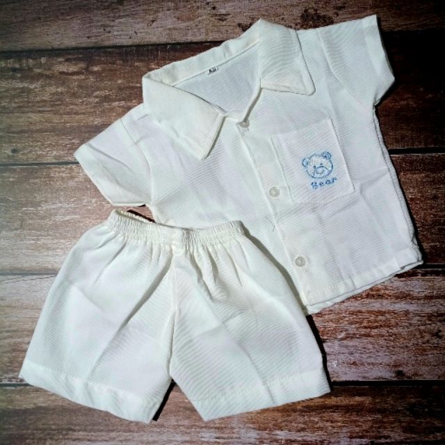 Baptismal Barong Set Newborn Baptismal Clothes Christening Baby Boy
