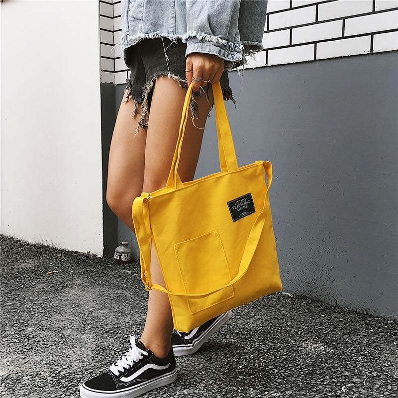 No.15 korean design 2 handle katsa bag canvas bag | Shopee Philippines
