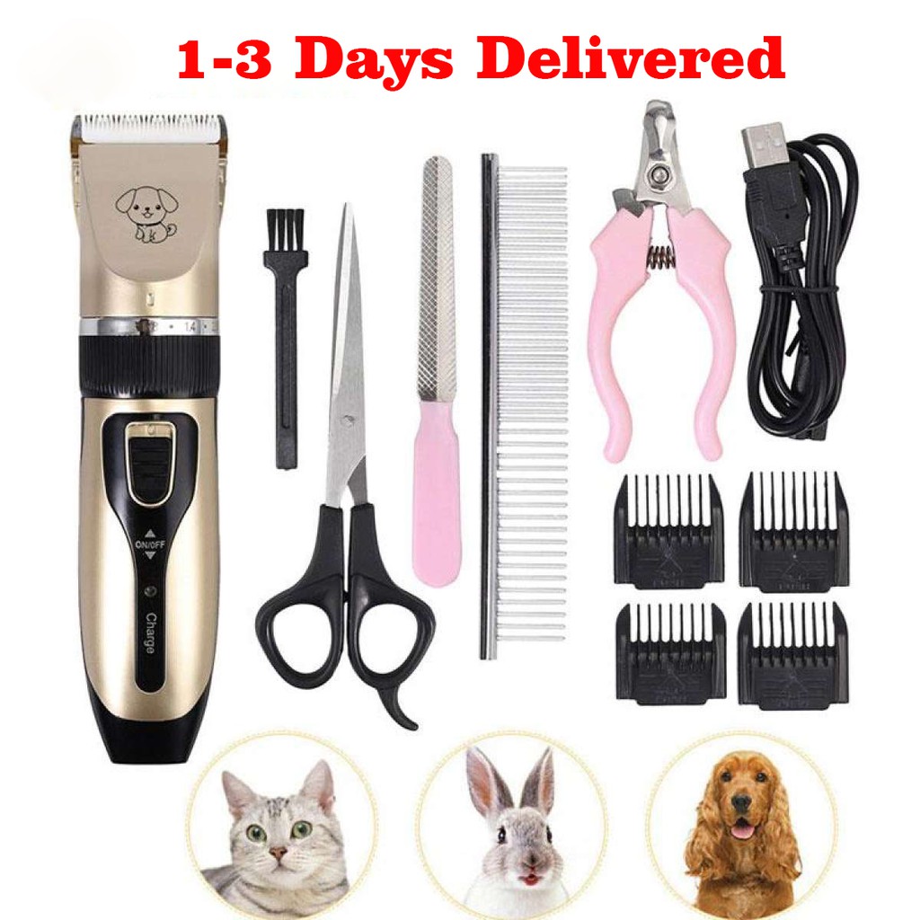 【Ready Stock!】Rechargeable Hair Trimmers Pet Dog Cat Grooming Clippers