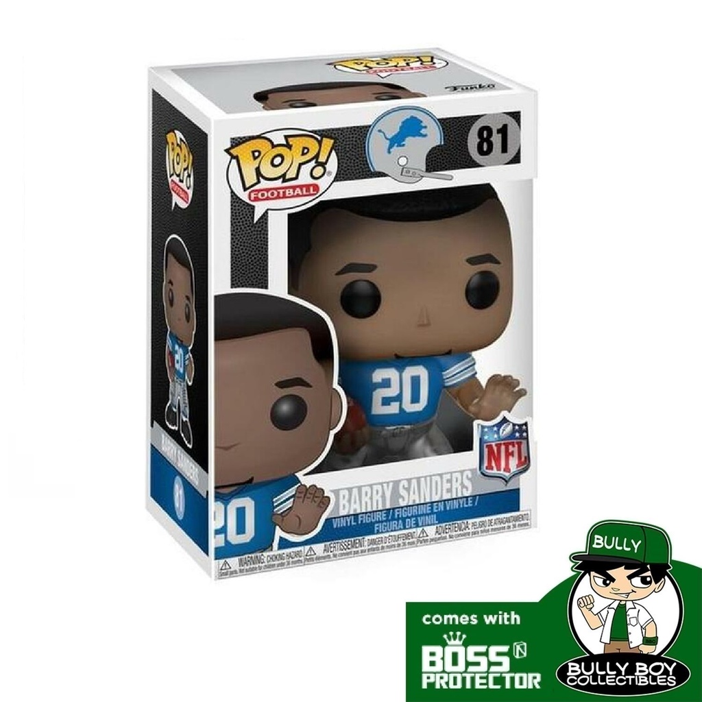 POP! Football: NFL - Detroit Lions - Barry Sanders Non Mint 81 With Boss  Protector