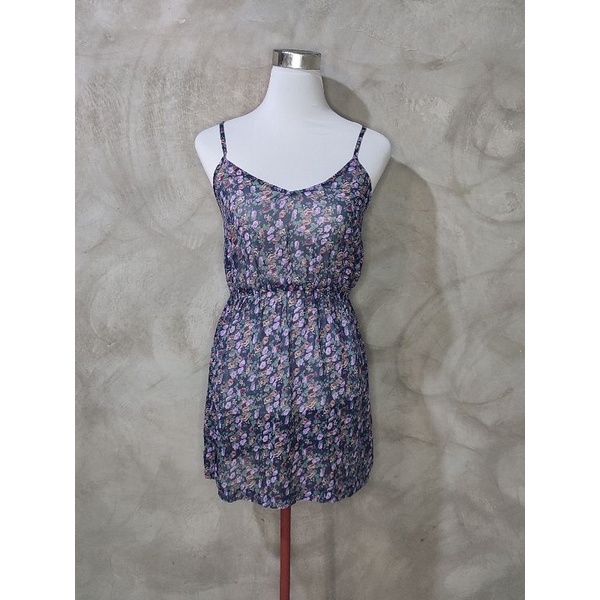 See-Through Floral Dress (Pre-loved) | Shopee Philippines