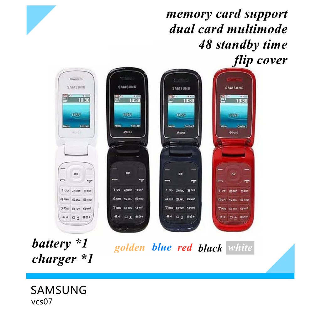 E1272 Samsung Flip Mobile Phone Keypad Cell Phone Dual Sim Card Basic Phone Shopee Philippines