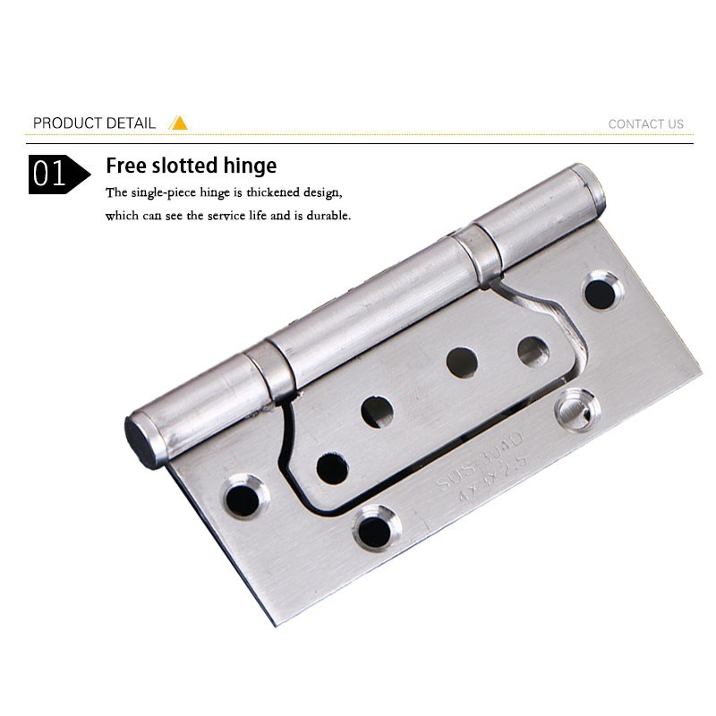 1pair 304 Stainless Steel Ball Bearing Flush Hinges Door Hinges Thick with Screws