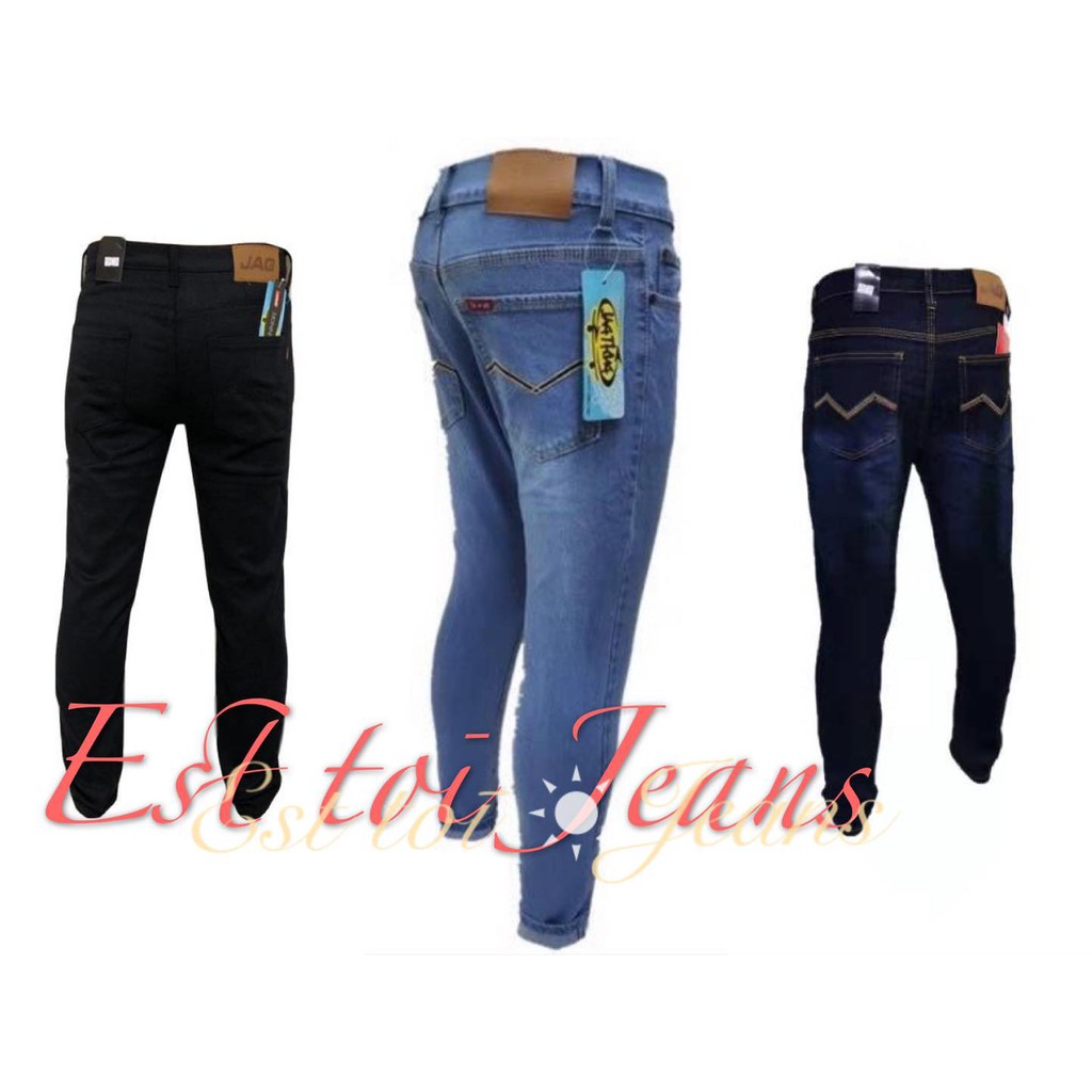COD JAG jeans 3color stretch skinny denim pants for mens | Shopee ...