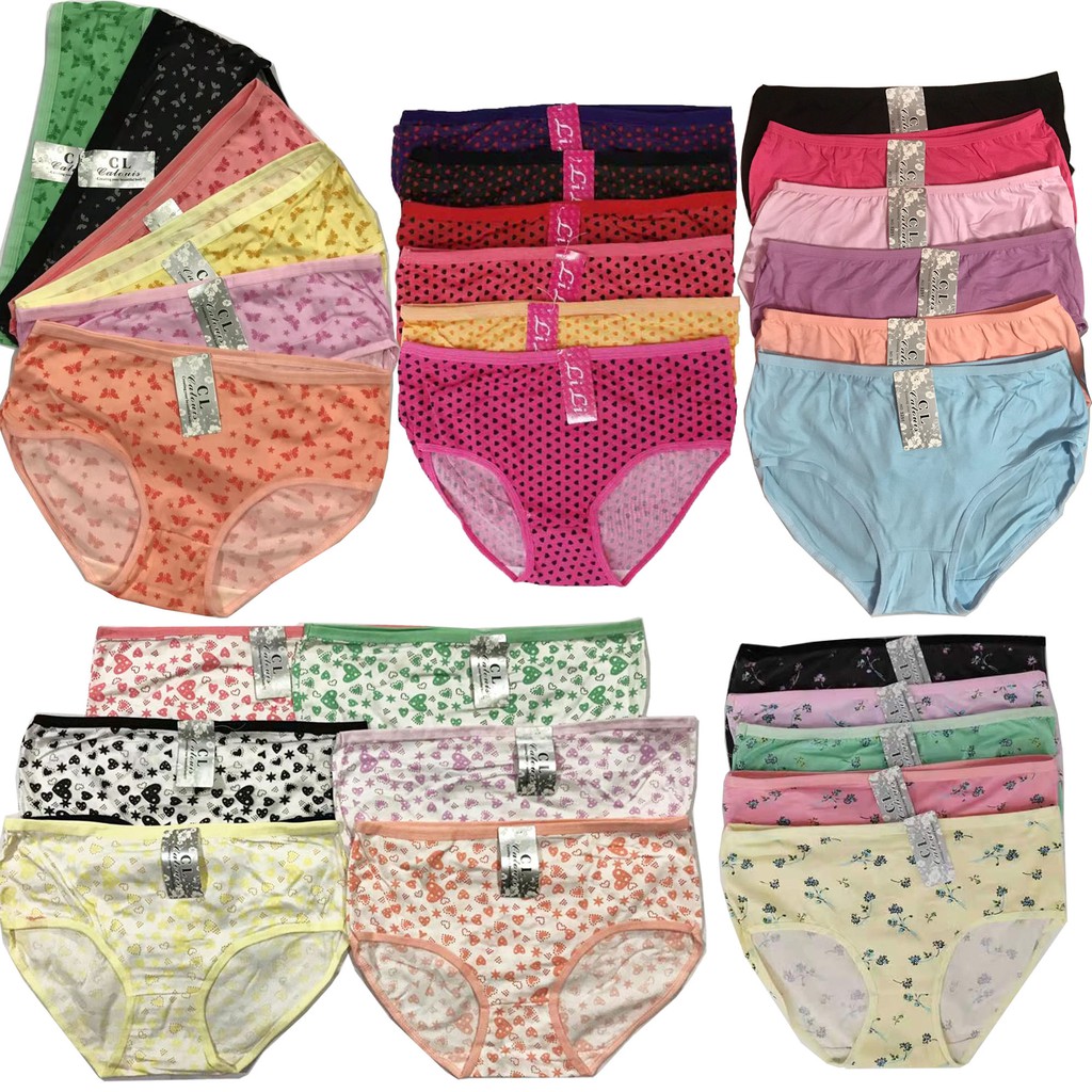 Plus Size XL,XXL Cotton Spandex Underwear Panty Adult 12pcs | Shopee Philippines