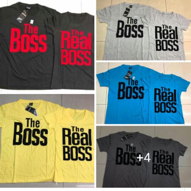 the real boss couple shirt