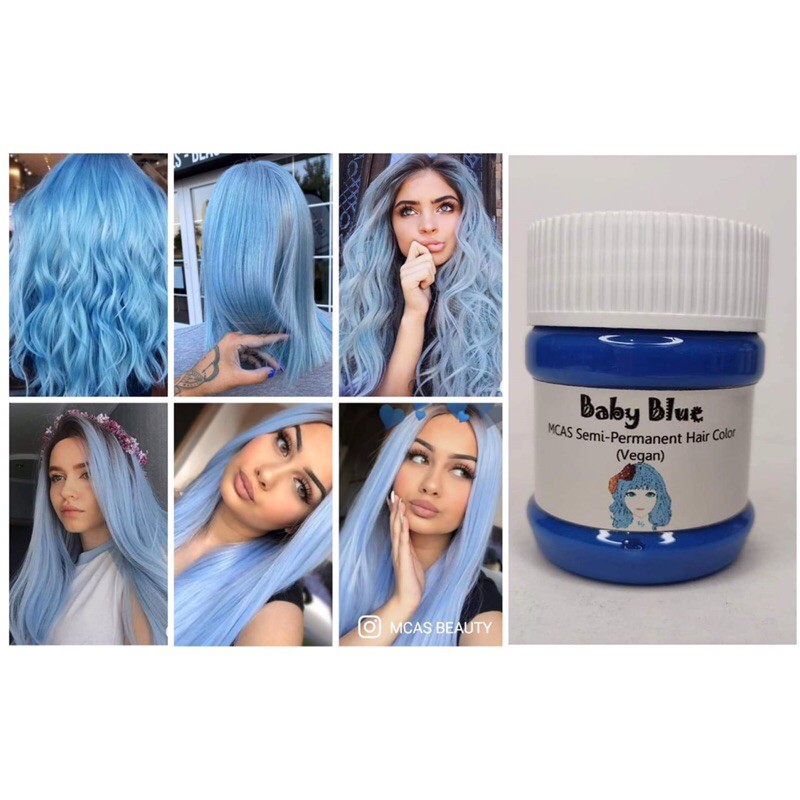 MCAS Baby Blue Semi-Permanent Hair Color (Vegan) - 150ml | Shopee  Philippines