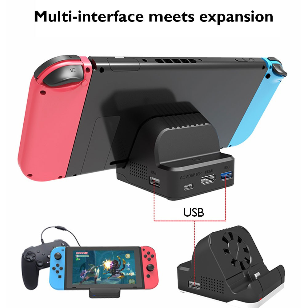 Fiesta Usb C To Hdmi Compatible Converter Tv Docking W Fan For Switch Switch Lite Shopee Philippines