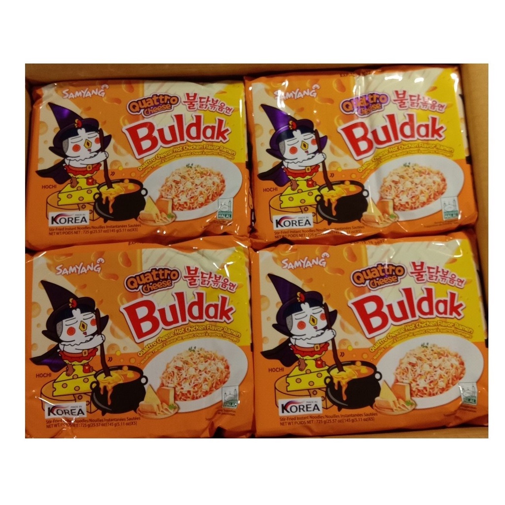 Samyang Buldak Quattro Cheese Multi Pack Fire Noodle Hot Chicken Flavor 