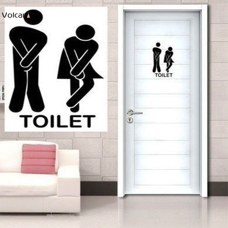 Creative Funny Toilet Wall/Door Sticker Bathroom Decoration Waterproof |  Shopee Philippines